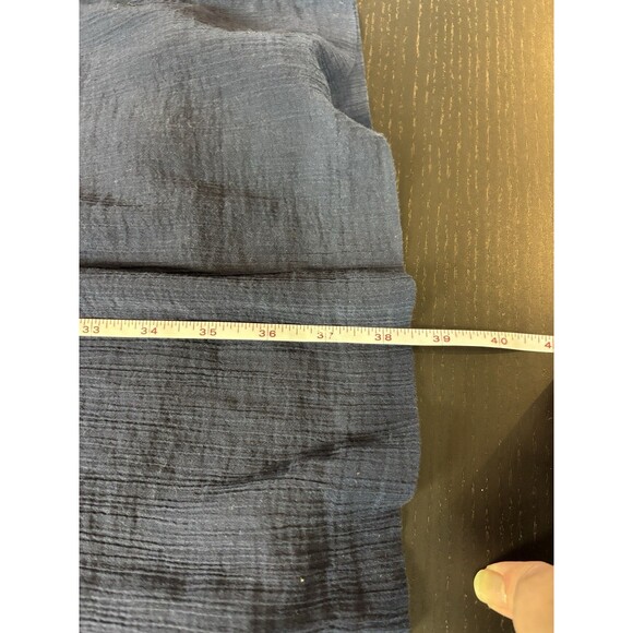 J Crew Maxi Skirt Navy Blue Size Medium Elastic Tie Waist Lined Long - Picture 4 of 8